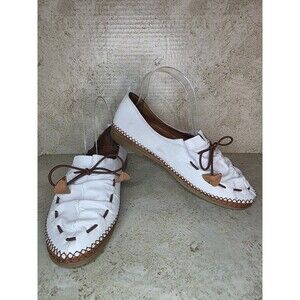 Spring Step Berna Leather Stitched Adjustable Mocassin SZ 7 EU 38 Boho Shoes